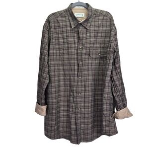 Orvis XL‎ Tall Mens Plaid Long Sleeve Button Down Shirt Casual Workwear Classic